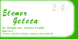 elemer geleta business card