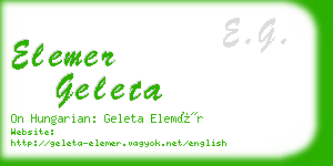 elemer geleta business card